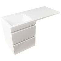 Тумба под раковину Style Line Даллас 130 Люкс Plus подвесная Белая арт-СС-00000600 — фото 2, Тумбы под раковину