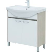 Тумба под раковину Aquanet Донна 80 Белый дуб Белая арт-274170 — фото 3, Тумбы под раковину