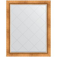 Зеркало Evoform Exclusive-G 121х96 с гравировкой в багетной раме - Римское золото 88 мм арт-BY 4361 — фото 1, Зеркала в ванную комнату