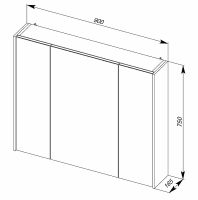 Зеркальный шкаф Aquanet Латина 90 Белый арт-179605 — фото 6, Зеркальные шкафы в ванную