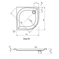 Товар: Акриловый поддон для душа Ravak Galaxy Elipso LA 80х80 Белый арт-A224401210 - фото 3 Акриловый поддон для душа Ravak Galaxy Elipso LA 80х80 Белый арт-A224401210 — фото 3, Акриловые душевые поддоны