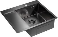 Кухонная мойка Paulmark Kroner 59F Вороненая сталь арт-PM225951-GMR — фото 2, Кухонные мойки
