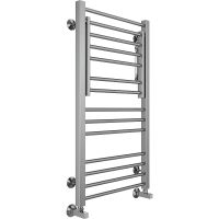 Водяной полотенцесушитель Terminus Валенсия П14 500х1000 с полкой Хром, нижнее подключение, G 1/2" ВР, с угловым соединением арт-4670078529480 — фото 1, Водяные полотенцесушители