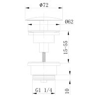 Товар: Донный клапан Abber Белый арт-AF0012W - фото 2 Донный клапан Abber Белый арт-AF0012W — фото 2, Донные клапаны