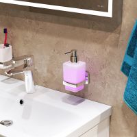 Дозатор для жидкого мыла AM.PM Gem Хром Белый арт-A9036900 — фото 6, Дозаторы