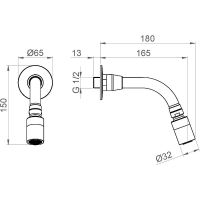 Верхний душ Nofer Хром арт-07074.2.B — фото 2, Верхние души