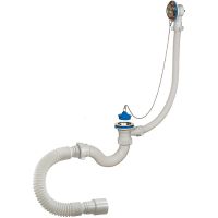 Слив-перелив Орио Хром с пробкой на цепочке арт-А-40089 — фото 1, Сливы-переливы