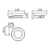 Мыльница CeramaLux Loft Хром арт-53904 — фото 2, Мыльницы