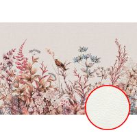 Фреска Ortograf Цветы 33603 Фактура флок FLK Флизелин (4*2,7) Серый/Розовый, Цветы/Листья/Птицы арт-33603 (флок FLK) — фото 1, Фрески