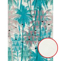 Фреска Ortograf Oasis 32773 Фактура флок FLK Флизелин (2*2,7) Синий/Серый/Розовый, Деревья/Геометрия арт-32773 (флок FLK) — фото 1, Фрески