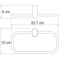 Кольцо для полотенец WasserKRAFT Berkel Хром арт-K-6860 — фото 3, Полотенцедержатели