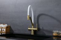 Смеситель для кухни Splenka Золото матовое Белый арт-S70.62.03 — фото 13, Смесители для кухни