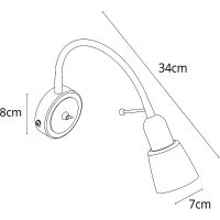 Настенный светильник Artelamp Lettura Белый арт-A7009AP-1WH — фото 3, Бра