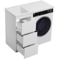 Тумба с раковиной Brevita Grafit 100 L Белая матовая арт-УТ000015079 — фото 5, Тумбы с раковиной