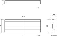 Молдинг гибкий Европласт 1.51.315 2000x75x22 мм арт-1.51.315 (гибкий) — фото 3, Молдинги
