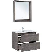 Тумба под раковину Aquanet Милан 80 подвесная Дуб рошелье арт-336374 — фото 13, Тумбы под раковину