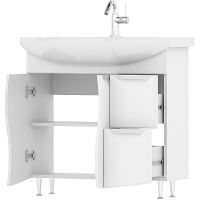 Тумба под раковину Volna Adel 80 2D.2Y Белая арт-tnADEL80.2D.2Y-01 — фото 2, Тумбы под раковину