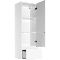 Шкаф пенал Style Line 36 Plus подвесной Белая Осина Белый лакобель арт-ЛС-00000672 — фото 3, Пеналы для ванной комнаты