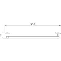 Полотенцедержатель Haiba Хром арт-HB1601 — фото 2, Полотенцедержатели