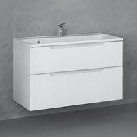 Тумба под раковину Raval Wector 100 подвесная Белая арт-Wct.01.100/P/W/MD — фото 2, Тумбы под раковину