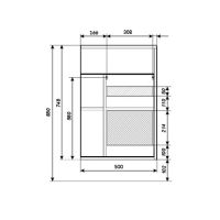 Тумба с раковиной 1MarKa Stretto 50П подвесная Белый глянец арт-У94716 — фото 11, Тумбы с раковиной