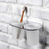 Стакан для зубных щеток WasserKRAFT Kammel двойной Хром арт-K-8328D — фото 2, Стаканы для зубных щеток