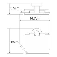 Держатель туалетной бумаги WasserKRAFT Isen с крышкой Хром арт-K-4025 — фото 4, Держатели туалетной бумаги