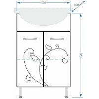 Товар: Тумба под раковину Stella Polar Фантазия 55 Белая арт-SP-00000227 - фото 4 Тумба под раковину Stella Polar Фантазия 55 Белая арт-SP-00000227 — фото 4, Тумбы под раковину