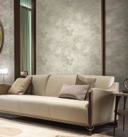 Обои Decori-Decori Carrara 2 Винил на флизелине (1,06*10,05) Бежевый/Золотой, Мрамор арт-83670 — фото 2, Обои для стен