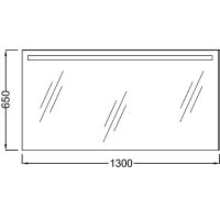 Зеркало Jacob Delafon Parallel 130 с подсветкой с подогревом и ИК-выключателем арт-EB1419-NF — фото 3, Зеркала в ванную комнату