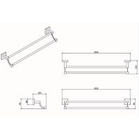 Полотенцедержатель Azario Rina двойной Хром арт-AZ-87002 — фото 2, Полотенцедержатели