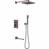 Душевая система Berges Nardis 3S Оружейная сталь арт-071012 — фото 1, Встраиваемые душевые комплекты