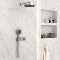 Душевая система Vincea Inspire с термостатом Хром арт-VSFW-422TI2CH — фото 1, Встраиваемые душевые комплекты