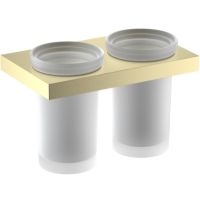 Стакан для зубных щеток Timo Petruma двойной Золото матовое арт-15234/17 — фото 1, Стаканы для зубных щеток