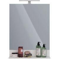 Зеркало Lemark Romance 60 Белый глянец с кнопочным выключателем арт-LM07R60Z — фото 2, Зеркала в ванную комнату