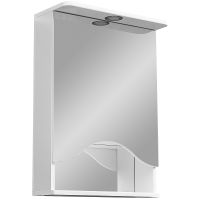 Зеркальный шкаф Stella Polar Волна Лиана 50 с подсветкой Белый арт-SP-00000036 — фото 2, Зеркальные шкафы в ванную