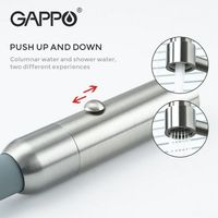 Товар: Смеситель для кухни Gappo Нержавеющая сталь Серый арт-G4398-55 - фото 8 Смеситель для кухни Gappo Нержавеющая сталь Серый арт-G4398-55 — фото 8, Смесители для кухни