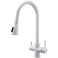 Смеситель для кухни Paulmark Lange Белый матовый арт-La214212-431 — фото 1, Смесители для кухни