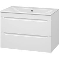 Тумба с раковиной Misty Бриз 80 подвесная Белая матовая арт-УТ000023905 — фото 1, Тумбы с раковиной