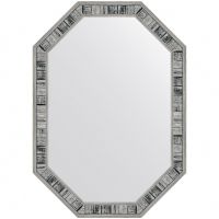 Зеркало Evoform Octagon 69x49 в багетной раме - Состаренное дерево 50 мм арт-BY 7415 — фото 1, Зеркала в ванную комнату