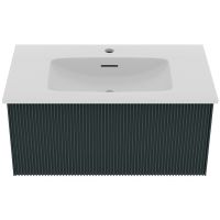 Тумба под раковину La Fenice Terra 80 подвесная Серо-зеленая арт-FNC-01-TER-G-80 — фото 2, Тумбы под раковину