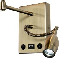 Настенный светильник Artelamp Elba Белый Античная бронза арт-A2581AP-2AB — фото 3, Бра