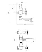 Смеситель для ванны Orange OneLife Хром арт-P03-231cr — фото 8, Смеситель для ванны