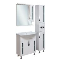 Зеркало со шкафом Runo Толедо 65 R с подсветкой Белое арт-00000001040 — фото 5, Зеркальные шкафы в ванную