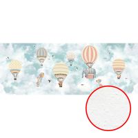 Фреска детская Ortograf Для малышей 33309 Фактура бархат FX Флизелин (7,2*2,7) Разноцветный, Животные/Воздушные шары арт-33309 (бархат FX) — фото 1, Фрески