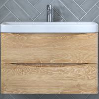 Тумба под раковину Velvex Clay 80 tp.CLA.9595.80.2Y подвесная Дуб верона арт-tp.CLA.9595.80.2Y дуб верона — фото 1, Тумбы под раковину