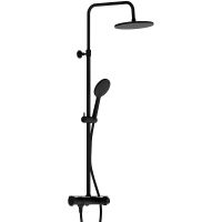 Душевая система Damixa Jupiter с термостатом Черная матовая арт-977750300 — фото 7, Душевые стойки