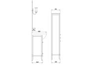 Комплект мебели для ванной ASB-Woodline Салерно 80 Белый с патиной Серебро арт-9696+16696+9691 — фото 13, Комплекты мебели для ванной