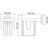 Держатель освежителя воздуха WasserKRAFT Ammer Хром матовый арт-K-7045 — фото 3, Держатели освежителя воздуха