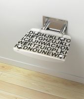 Сиденье для душа Ravak Ovo-B Text Прозрачное с надписью Хром арт-B8F0000030 — фото 3, Сиденья